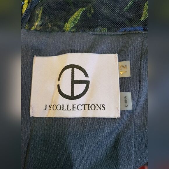 JS COLLECTION AMIRA POPOVER TEA LENGTH Floral DRESS NWOT size 12 - Picture 5 of 5